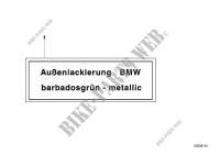 Hinweisschild Aussenlack metallic für BMW 318is 1989