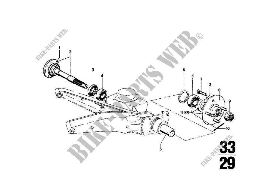 Hinterachswelle/Radlagerung für BMW 1500