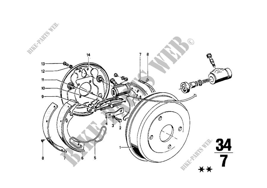 Hinterradbremse Trommelbremse für BMW 2000tilux
