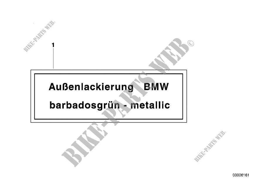 Hinweisschild Aussenlack metallic für BMW 318is