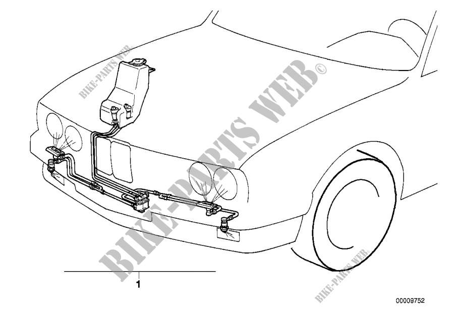 Nachrüstsatz Scheinwerferwaschanlage für BMW 540i