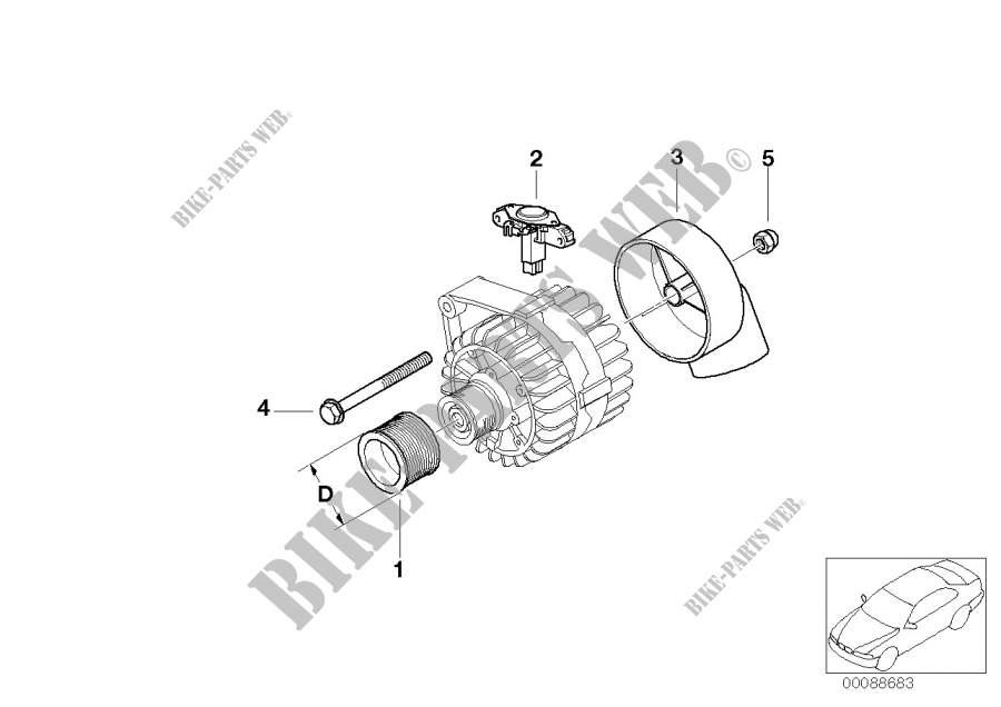 Generator Einzelteile 120/140A Bosch für BMW 318Ci