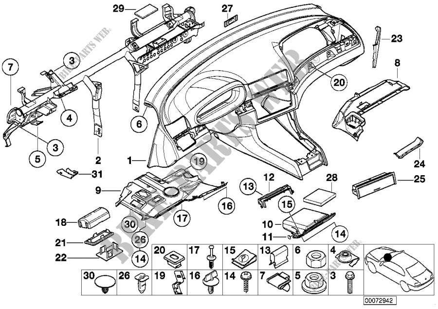 Verkleidung Instrumententafel für BMW 325Ci