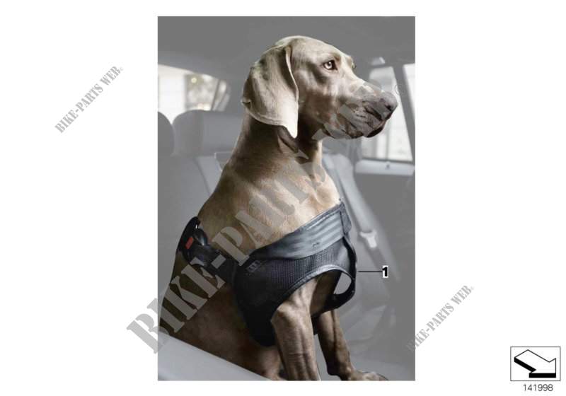 Hundesicherheitsgeschirr für BMW 318i