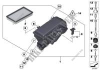 Ansauggeräuschdämpfer/Filtereinsatz/HFM für BMW 760Li