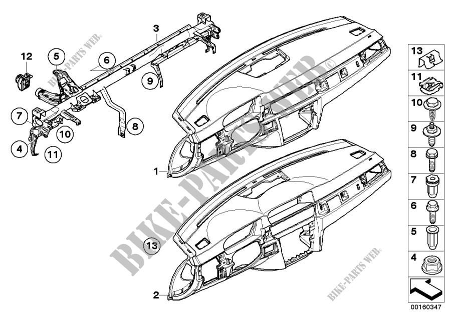 Verkleidung Instrumententafel Tragrohr für BMW 325i