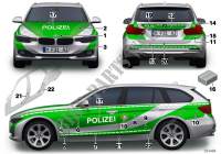 Beklebung Polizei und Notarzt für BMW 316d 2015