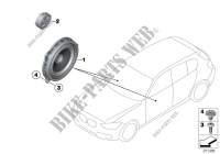 Einzelteile Lautsprecher Tür vorne für BMW X1 18d