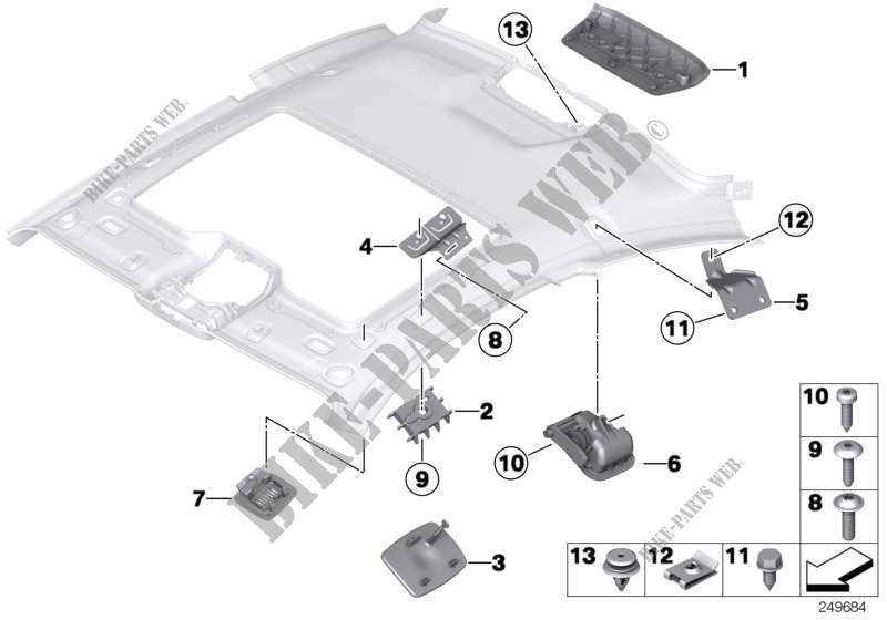 Anbauteile Dachhimmel für BMW 650iX