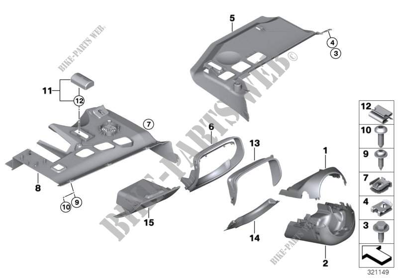 Anbauteile Instrumententafel unten für BMW 320i