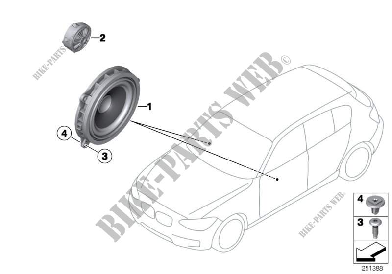 Einzelteile Lautsprecher Tür vorne für BMW 120d