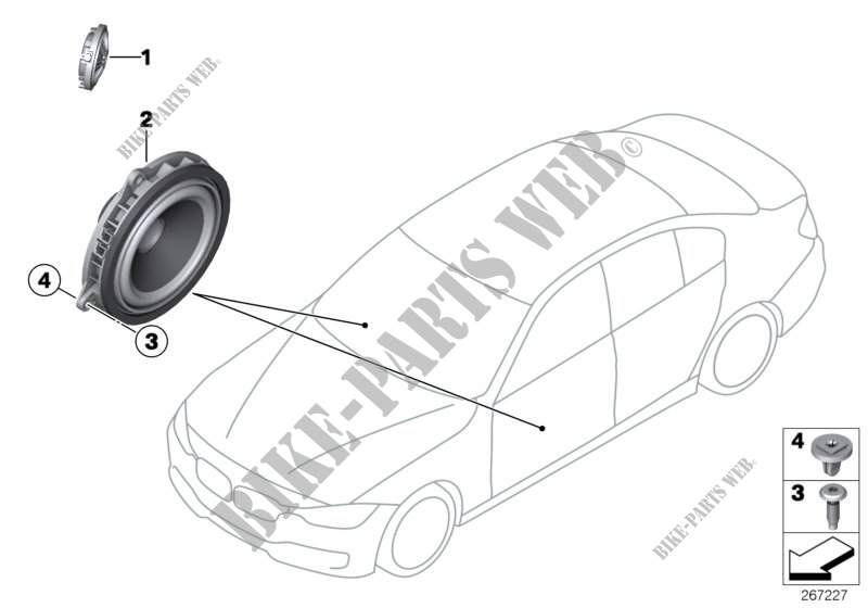 Einzelteile Lautsprecher Tür vorne für BMW 320d