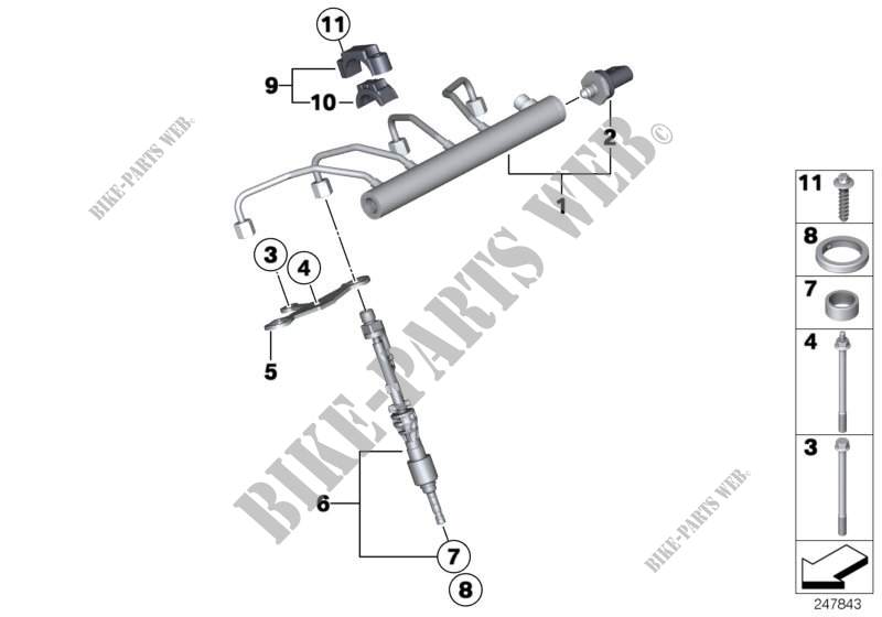 Hochdruckrail/Injektor/Befestigung für BMW 428i