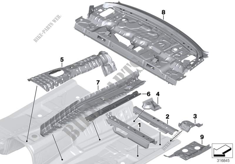 Trennwand Gepäckraum/Bodenteile für BMW 440i