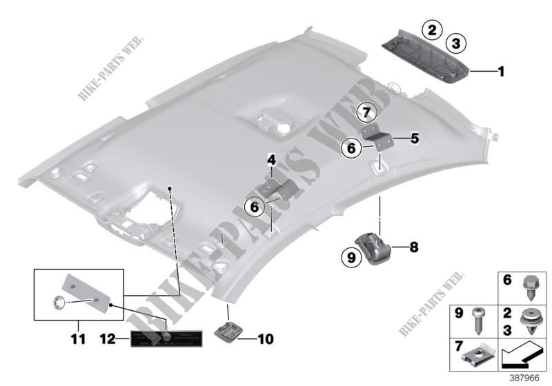 Anbauteile Dachhimmel für BMW 650iX 4.4