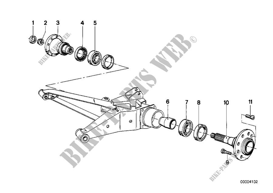 Hinterachswelle/Radlagerung für BMW 520