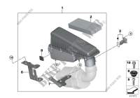 Ansauggeräuschdämpfer/Filtereinsatz/HFM für BMW X5 40eX