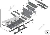 Trennwand Gepäckraum/Bodenteile für BMW 730i