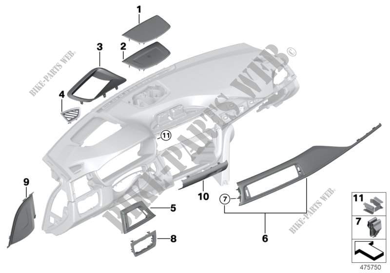 Anbauteile Instrumententafel oben für BMW 440i