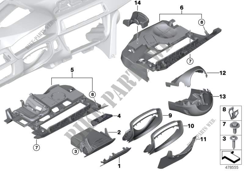 Anbauteile Instrumententafel unten für BMW 418i