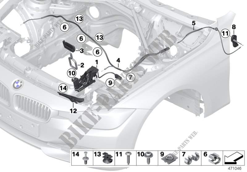 Frontklappe Schliesssystem für BMW 440i
