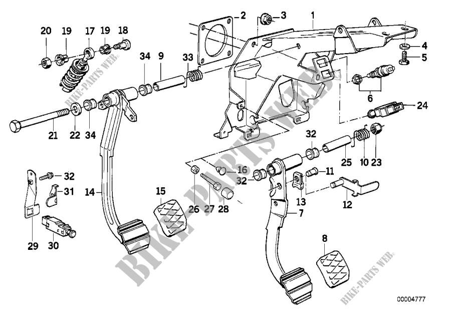 Fusshebel/Bremslichtschalter für BMW 540i