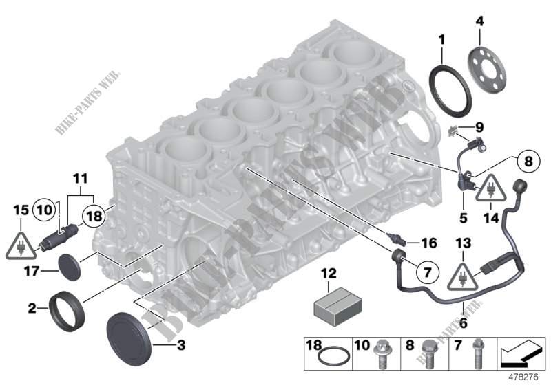 Zylinder Kurbelgehäuse/Anbauteile für BMW M235i