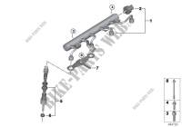 Hochdruckrail/Injektor/Befestigung für BMW X5 M50iX