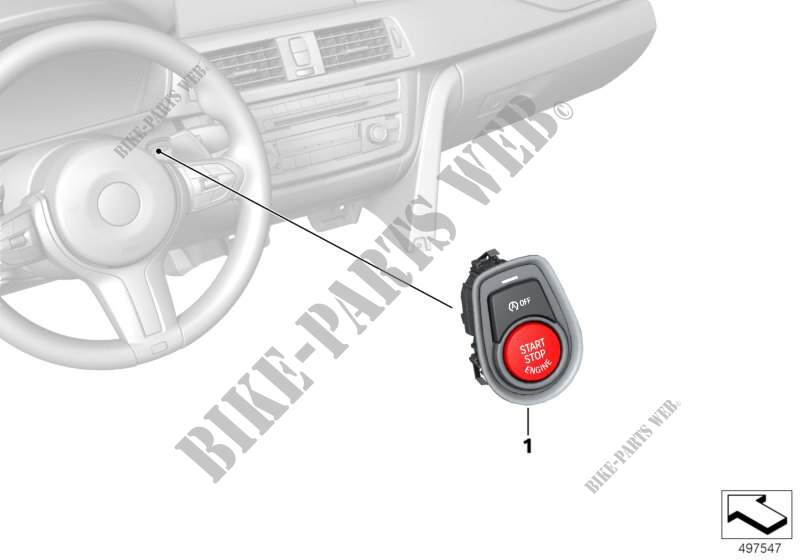 Nachrüstung Start/Stop Schalter Rot für BMW 418i