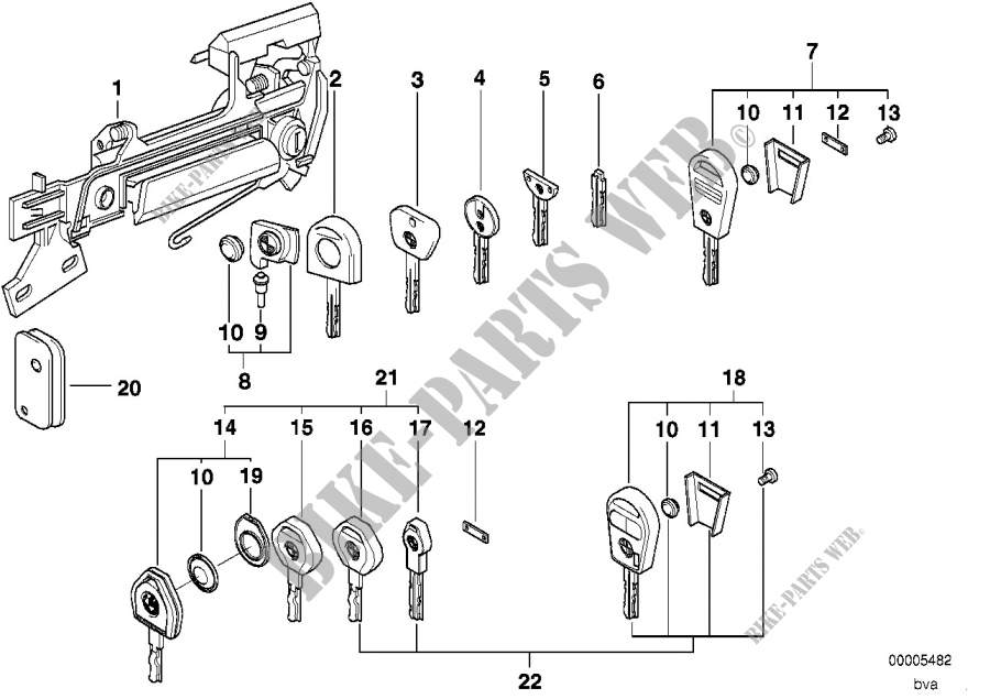 Türgriff vorne/Verschluss/Schlüssel für BMW 540i